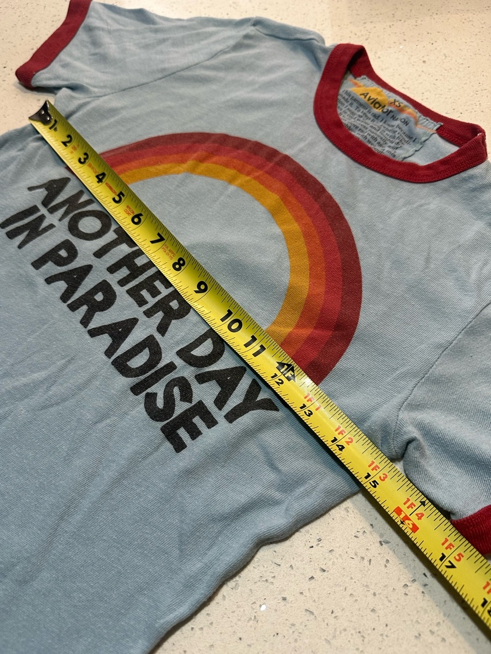 Aviator nation / rare “another day in paradise” ringer tee in GUC! - Picture 8 of 14